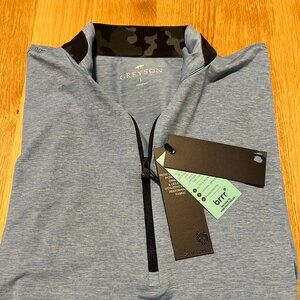 NWT Greyson Golf Pullover Guide Sport Quarter Zip Light Blue Large NWT MSRP $128
